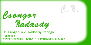 csongor nadasdy business card