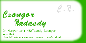 csongor nadasdy business card